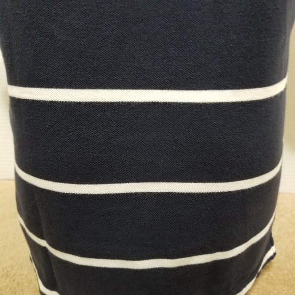 J.Crew shirt Medium Washed Piqué Polo Nautical Stripe Briton short sleeve 53259 - Picture 10 of 12